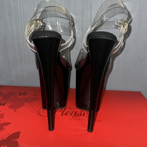 Pleaser: black 8 inch size 8 Flamingo-808 - Picture 4 of 5